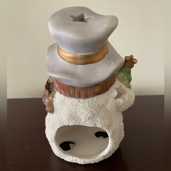 Christmas snow person tea light holder - Picture 2 of 6